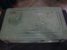 Load image into Gallery viewer, Vintage Mililtary Green Metal Large Water Air Tight Storage Carry Case