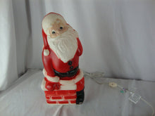 Load image into Gallery viewer, Vintage Santa on Chimney Blow Mold Small Lighted