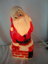 Load image into Gallery viewer, Vintage Santa on Chimney Blow Mold Small Lighted
