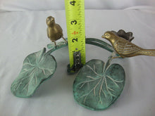 Load image into Gallery viewer, Vintage Gatco Solid Brass Two Birds on Leaves One Taper Candleholder