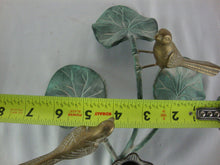 Load image into Gallery viewer, Vintage Gatco Solid Brass Two Birds on Leaves One Taper Candleholder