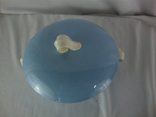 Load image into Gallery viewer, Vintage Homer Laughlin Skytone Blue/Cream Covered Serving Bowl with Lid