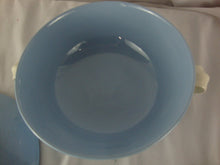 Load image into Gallery viewer, Vintage Homer Laughlin Skytone Blue/Cream Covered Serving Bowl with Lid