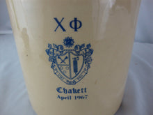 Load image into Gallery viewer, 1967 Chi Phi Chakett Fraternity Stoneware Half Gallon Liquor Jug *Empty