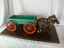 Load image into Gallery viewer, Vintage Breyer Draft Horses with Wagon Table Top Display