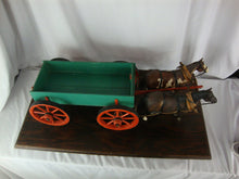 Load image into Gallery viewer, Vintage Breyer Draft Horses with Wagon Table Top Display