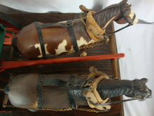 Load image into Gallery viewer, Vintage Breyer Draft Horses with Wagon Table Top Display