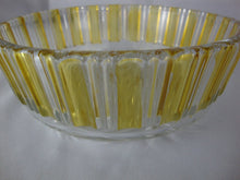 Load image into Gallery viewer, Vintage Walther Komet Yellow Flash Crystal Diamond Pinwheel Candy Bowl