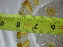 Load image into Gallery viewer, Vintage Walther Komet Yellow Flash Crystal Diamond Pinwheel Candy Bowl