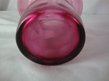 Load image into Gallery viewer, Vintage Fenton Cranberry Thumbprint Glass Basket with Clear Handle