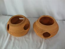 Load image into Gallery viewer, Vintage Craven Pottery Three Hole Clay Strawberry Pot Planter