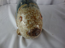 Load image into Gallery viewer, Rustic Glazed Blue/Tan Fish Figurine