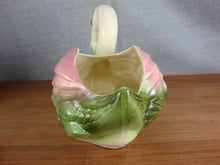 Load image into Gallery viewer, Vintage USA Ceramic Cream/Pink/Green Swan Bird Planter