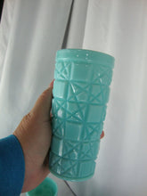 Load image into Gallery viewer, 1950s Fenton Unmarked Block and Star Turquoise Milk Glass Tumblers Set of 6