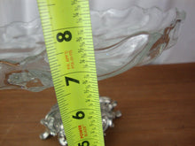 Load image into Gallery viewer, Vintage Glass with Silver Tone Metal Appetizer Dessert Base Stand