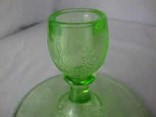 Load image into Gallery viewer, Vintage Anchor Hocking Cameo Uranium Glass Single Candleholder