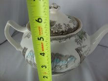 Load image into Gallery viewer, Vintage Johnson Bros Friendly Village Teapot (2) Teacups and (2) Saucers Set