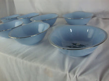Load image into Gallery viewer, Vintage Homer Laughlin Skytone Stardust Lugged Cereal Soup Bowls Set of 8