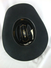 Load image into Gallery viewer, Resistol 20X 7 1/8 4 Inch Mens Brim Black Gold Self Conforming Cowboy Hat with Box