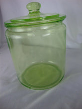 Load image into Gallery viewer, Vintage Unmarked Vaseline Uranium Canister Jar with Matching Lid