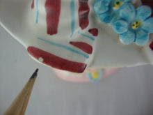 Load image into Gallery viewer, Vintage Lefton 2358 Blonde Hair Pink Dress Hat with Bow Flowers Head Vase