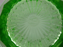 Load image into Gallery viewer, Vintage Hazel Atlas Optic Block Uranium Vaseline Glass Sugar Bowl with Lid