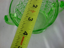 Load image into Gallery viewer, Vintage Hazel Atlas X Pattern Uranium Vaseline Glass Sugar Bowl with Lid