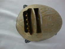 Load image into Gallery viewer, Vintage Walnut Shaped Metal Footed Ashtray with Match & Cigarette Holder