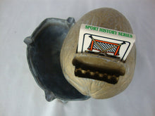 Load image into Gallery viewer, Vintage Walnut Shaped Metal Footed Ashtray with Match & Cigarette Holder