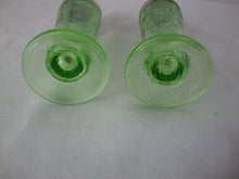 Load image into Gallery viewer, Vintage Hazel Atlas Florentine No 1 Uranium Glass Salt and Pepper Shaker Set