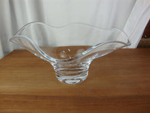 Load image into Gallery viewer, Modern Simon Pearce Signed Clear Glass Chelsea Large Decor Bowl