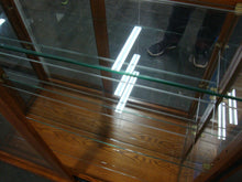 Load image into Gallery viewer, Pulaski Furniture Oak Slide Front 5 Shelf Curio Display Cabinet with Lock/Key