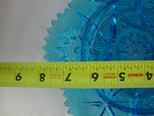 Load image into Gallery viewer, Vintage Kemple Yutec Turquoise Pressed Glass Butter Cheese Dish with Dome Lid