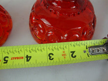 Load image into Gallery viewer, Vintage LE Smith Amberina Moon Stars Candleholders Set of 2