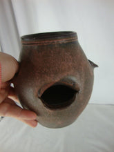 Load image into Gallery viewer, Vintage Pottery Brown Pink Speckled Strawberry Pot Planter