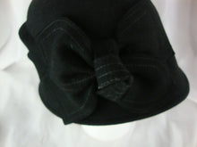 Load image into Gallery viewer, Womens' CC Exclusives Black Wool Flapper Winter Hat