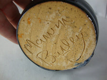 Load image into Gallery viewer, Marvin Bailey Folk Art Mini Navy/Brown Streaked 4" Tall Ugly Face Jug