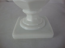 Load image into Gallery viewer, Vintage Diamond Point Milk Glass Pedestal Compote Candy Dish with Lid