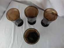 Load image into Gallery viewer, Vintage Lenox Crystal Antique Brown Footed Glasses Set of 4