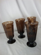 Load image into Gallery viewer, Vintage Lenox Crystal Antique Brown Footed Glasses Set of 4
