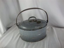 Load image into Gallery viewer, Vintage Agate Ware Nickel Steel Lunchbox with Swing Handle