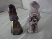 Load image into Gallery viewer, Vintage Mosser Glass Josh & Jenny Purple Plum Slag Glass Figures Pair