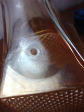 Load image into Gallery viewer, Vintage Marigold Diamond Point Carnival Glass Decanter Clear Diamond Stopper