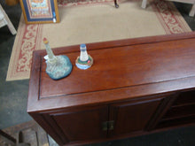 Load image into Gallery viewer, Vintage Asian Style Dark Wood Console TV Stand Table