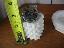 Load image into Gallery viewer, Vintage Fenton White Hobnail Table Lighter with Four Slot Ashtray