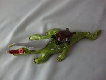Load image into Gallery viewer, Lynn Bailey Folk Art Pottery Alligator Turtle Duck Carnival Animal Stack