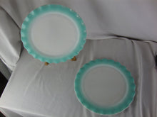 Load image into Gallery viewer, Vintage Hazel Atlas Blue Aqua Crinoline Dinner Plates Set of 2