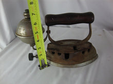 Load image into Gallery viewer, Antique Diamond USA Kerosene Gas Wood Handle Clothes Iron