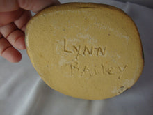 Load image into Gallery viewer, Lynn Bailey Folk Art Pottery Black Cat with Pumpkins and Flowers Figurine