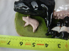 Load image into Gallery viewer, Lynn Bailey Folk Art Potter Mama Pig with Piglets Pottery Table Figurine